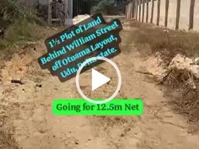 One and Half Plot of Land for Sale at Udu. #0075